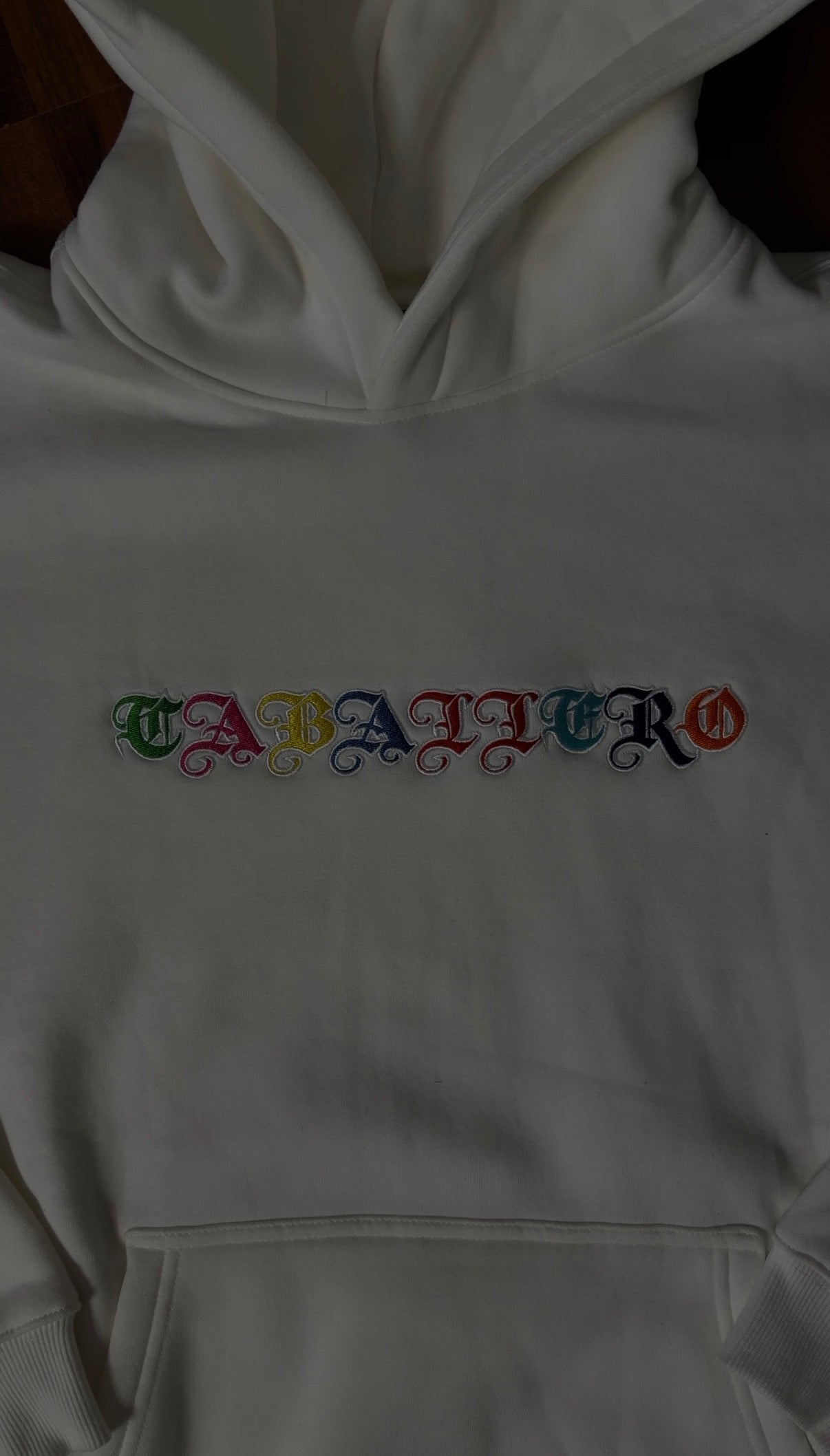 Caballero Multicolor Hoodie Cremé White