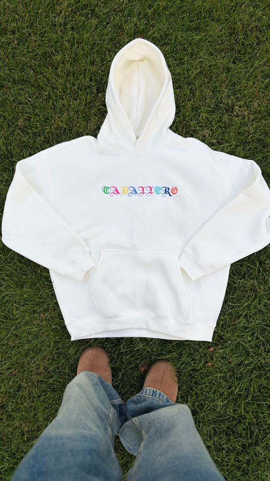 Caballero Multicolor Hoodie Cremé White