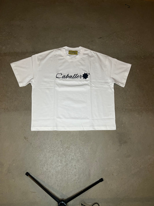 Caballero Crop Tee White and black