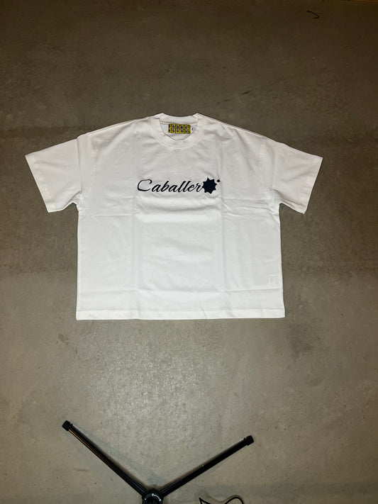 Caballero Crop Tee White and black
